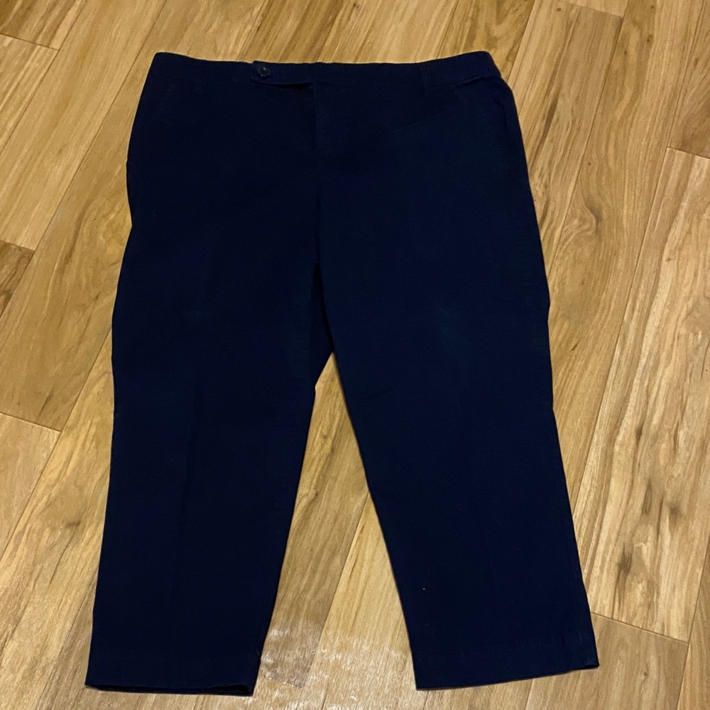 Bundle Style & Co Navy Capris; size 16 & Kim Rogers size XL blouse NWT - Picture 2 of 8